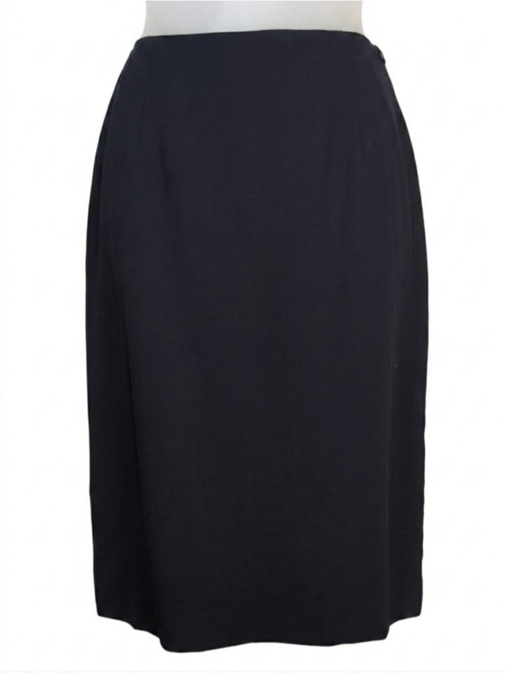 Jones New York Separates Navy Blue Pencil Skirt Lined Front Vent Size 8 Workwear